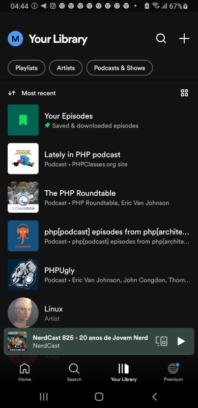 Picture of the Lately in PHP Podcast page in Spotify with the Following message Picture of the Lately in PHP Podcast page in Spotify with the Following message
